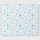 Icy Winter Mistletoe Pinecone und Schneeflocken We Geschenkpapier (Flach)