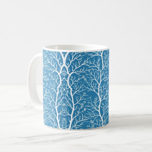 Icy Winter Pattern Coffee Tasse (Vorderseite Links)