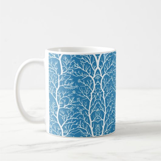 Icy Winter Pattern Coffee Tasse (Links)