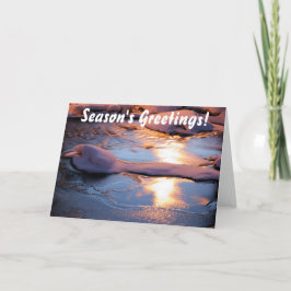 Icy Winter River Season's Greetings Card Feiertagskarte
