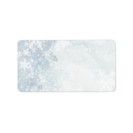 Icy Winter White Snowflake Mailadresse Label Adressaufkleber