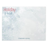 Icy Winter White Snowflake Mailadresse Label Notizblock (Vorderseite)
