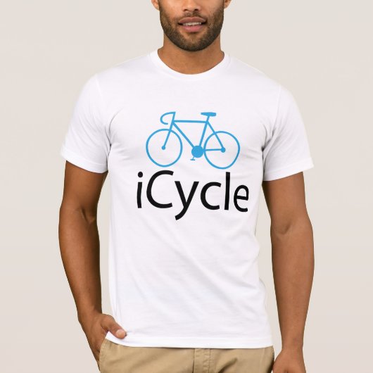 iCycle Blaufahrrad T-Shirt (Vorderseite)