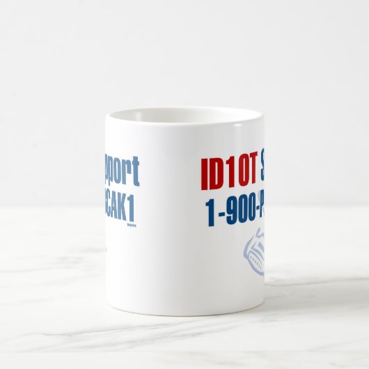 ID10T Unterstützung Kaffeetasse (Mittel)