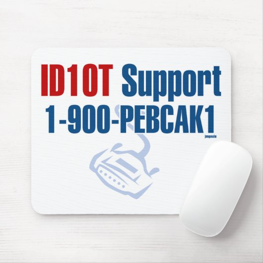 ID10T Unterstützung Mousepad (Mit Mouse)
