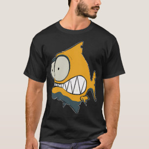 id53-8 Oranger Piranha, Fisch, Süßer Fisch, Lustig T-Shirt