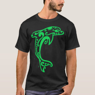 id54-6 grüner Delfin Fisch, süßer Delfin Fisch, sü T-Shirt