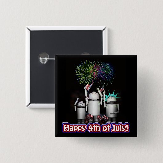 ID-4 - Robox9 & Family feiern Freiheit Button (Vorne & Hinten)