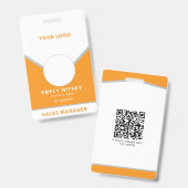 ID Abzeichen Einfache Logo-Vorlage Mitarbeiter-Fot Ausweis (Vorder- & Rückseite)