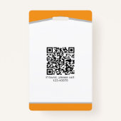 ID Abzeichen Einfache Logo-Vorlage Mitarbeiter-Fot Ausweis (Rückseite)