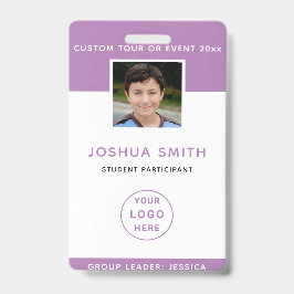 ID Abzeichen Foto Vorlage Schule Tour Musik Tour Ausweis