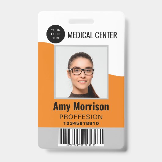 ID-Abzeichen mit Lanyards für Geschäftsmitarbeiter Ausweis (Vorderseite)