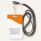 ID-Abzeichen mit Lanyards für Geschäftsmitarbeiter Ausweis (Rückseite mit Schlüsselband)