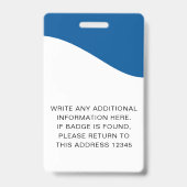 ID-Abzeichen mit Lanyards für Geschäftsmitarbeiter Ausweis (Back)