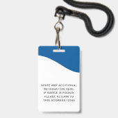 ID-Abzeichen mit Lanyards für Geschäftsmitarbeiter Ausweis (Back with Lanyard)