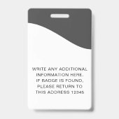 ID-Abzeichen mit Lanyards für Geschäftsmitarbeiter Ausweis (Back)