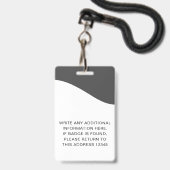 ID-Abzeichen mit Lanyards für Geschäftsmitarbeiter Ausweis (Back with Lanyard)