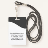 ID-Abzeichen mit Lanyards für Geschäftsmitarbeiter Ausweis (Rückseite mit Schlüsselband)