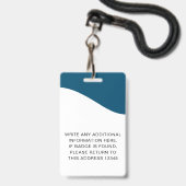 ID-Abzeichen mit Lanyards für Geschäftsmitarbeiter Ausweis (Back with Lanyard)