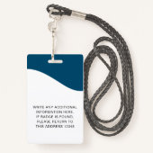 ID-Abzeichen mit Lanyards für Geschäftsmitarbeiter Ausweis (Rückseite mit Schlüsselband)