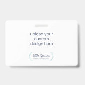 ID Badge - Upload Your Own Design Horizontal Ausweis (Rückseite)