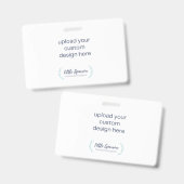 ID Badge - Upload Your Own Design Horizontal Ausweis (Vorder- & Rückseite)