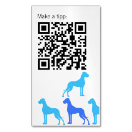 ID blaue Deutsche Dogge Serie  Magnetische Visitenkarte