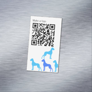 ID blaue Deutsche Dogge Serie  Magnetische Visitenkarte