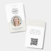 ID-Card-Abzeichen | Minimales Foto für Geschäftsmi Ausweis (Vorder- & Rückseite)