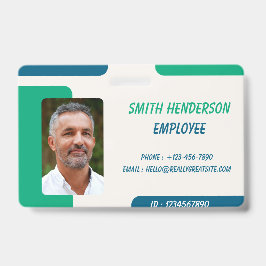 ID Card Badge | Minimal Business Employee Photo Ausweis