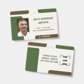 ID Card Badge | Minimal Business Employee Photo Ausweis (Front & Back)