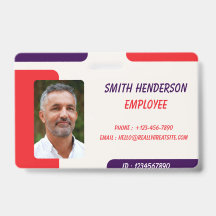 ID Card Badge | Minimal Business Employee Photo