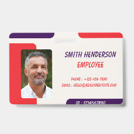 ID Card Badge | Minimal Business Employee Photo Ausweis