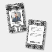 ID Card Foto Name Logo-Bar für Mitarbeiter Ausweis (Vorder- & Rückseite)
