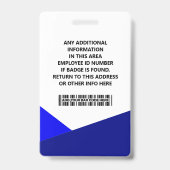ID Card Identification Badge Ausweis (Rückseite)