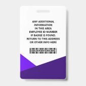 ID Card Identification Badge Ausweis (Rückseite)