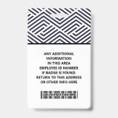 ID Cards Employee Custom Printing Ausweis (Rückseite)