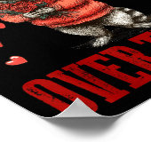 I'd Ck You Over Trash Funny Raccoon Retro Valentin Poster (Ecke)