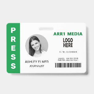 ID des Mitarbeiters grüne Fotoschablone Ausweis