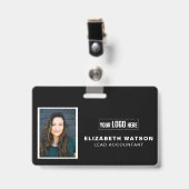 ID des Mitarbeiters mit benutzerdefiniertem QR-Cod Ausweis (Vorderseite mit Clip)