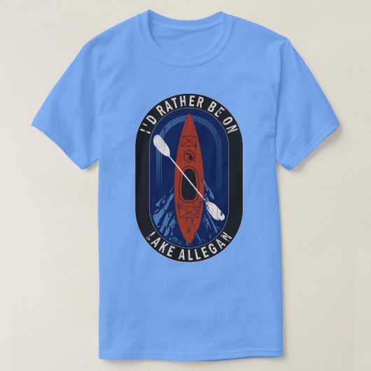 Id eher Kayaking am Allegan See in MI T-Shirt (Design vorne)