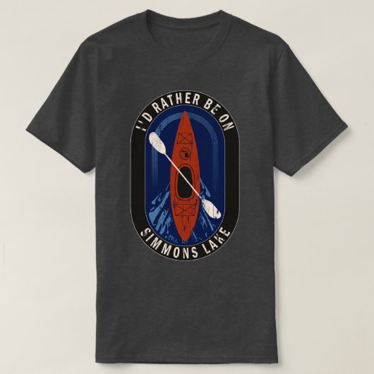 Id eher Kayaking am Simmons Lake in MI T-Shirt (Design vorne)
