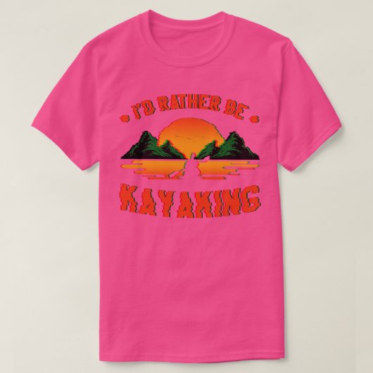 Id eher Kayaking Funny Kanoeing Kayak Sunset T-Shirt (Design vorne)