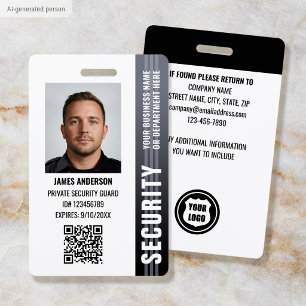 ID-Foto für den beruflichen Sicherheitsdienst grau Ausweis