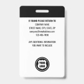 ID-Foto für den beruflichen Sicherheitsdienst grau Ausweis (Rückseite)