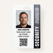 ID-Foto für den beruflichen Sicherheitsdienst grau Ausweis (Vorderseite)