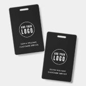 ID für das benutzerdefinierte Firmenlogo | Moderne Ausweis (Vorder- & Rückseite)