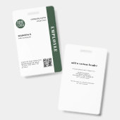 ID für Firmenmitarbeiter - kundenspezifischer QR-C Ausweis (Vorder- & Rückseite)