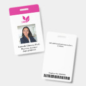 ID für Foto-Mitarbeiter Ausweis (Vorder- & Rückseite)