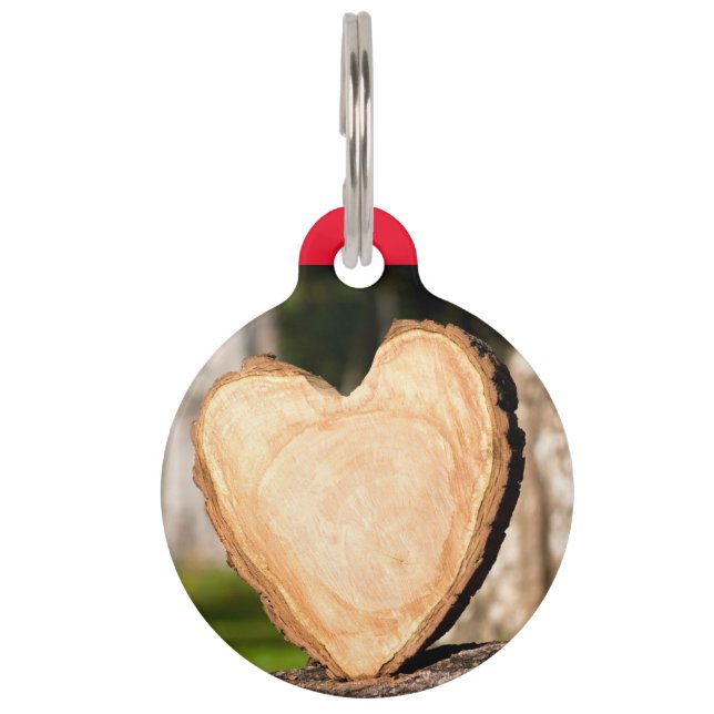 ID für Holzherz Haustiermarke (Vorderseite)